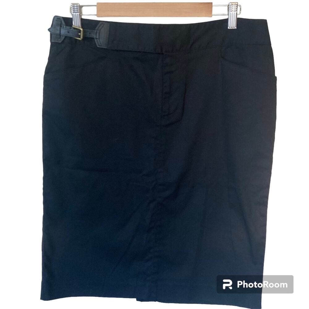 Lauren Ralph Lauren Black Side Buckle Skirt Size 12
